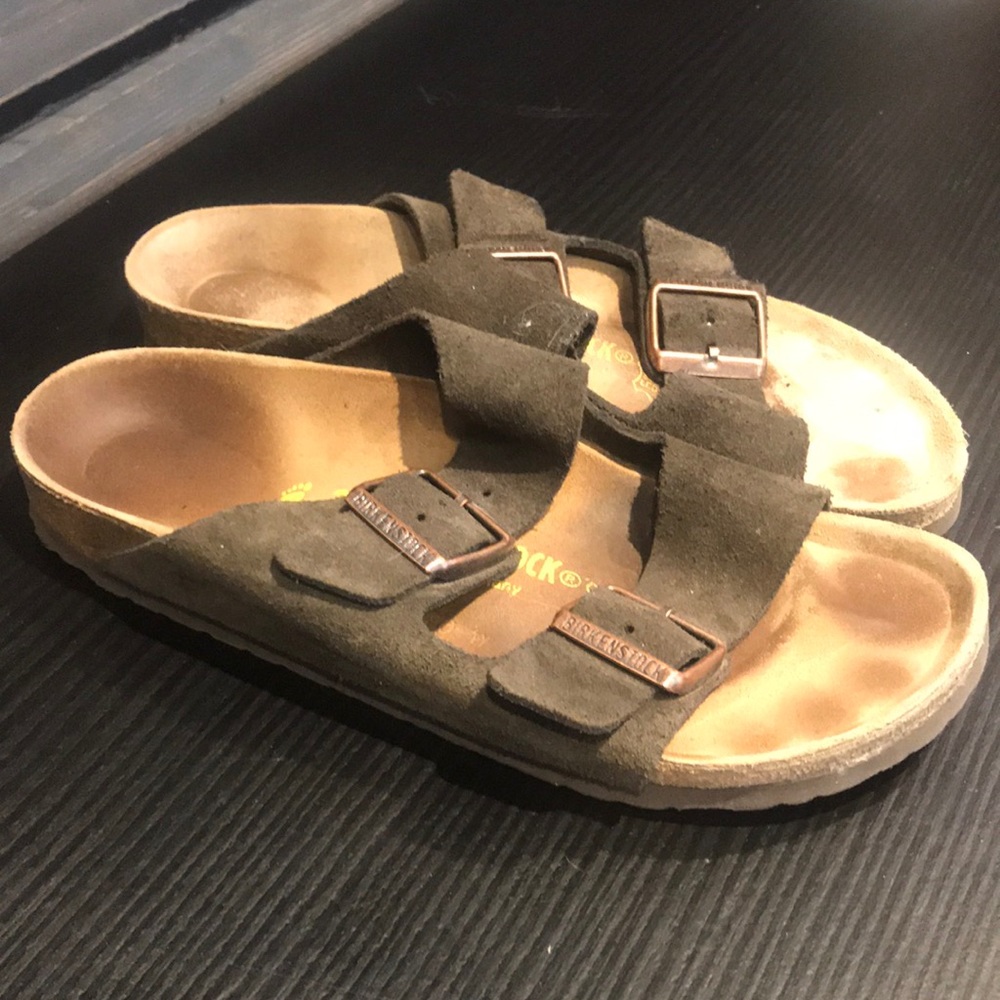 Brown Suede Birkenstocks Arizona 38